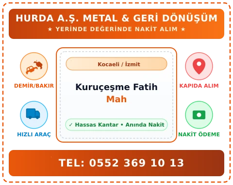 Kocaeli İzmit Kuruçeşme Fatih Mah Hurda Alım