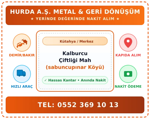 Kütahya Merkez Kalburcu Çiftliği Mah (sabuncupınar Köyü) Hurda Alım