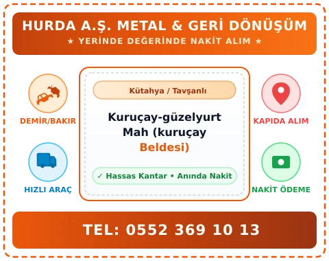 Kütahya Tavşanlı Kuruçay-güzelyurt Mah (kuruçay Beldesi) Hurda Alım