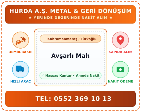 Kahramanmaraş Türkoğlu Avşarlı Mah Hurda Alım