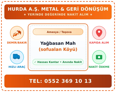 Amasya Taşova Yağbasan Mah (sofualan Köyü) Hurda Alım
