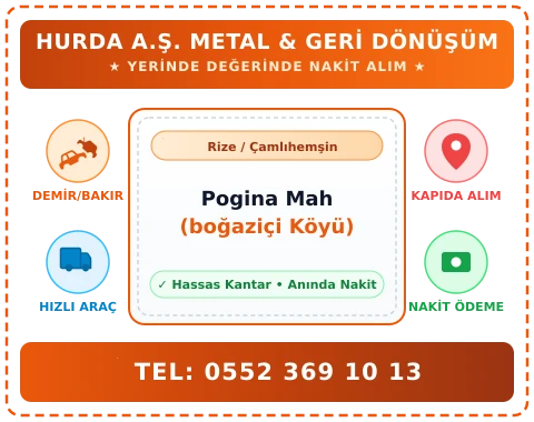 Rize Çamlıhemşin Pogina Mah (boğaziçi Köyü) Hurda Alım
