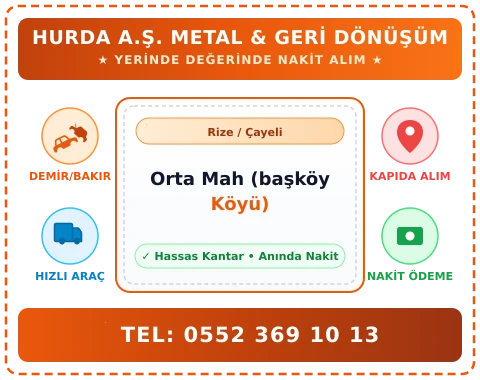 Rize Çayeli Orta Mah (başköy Köyü) Hurda Alım
