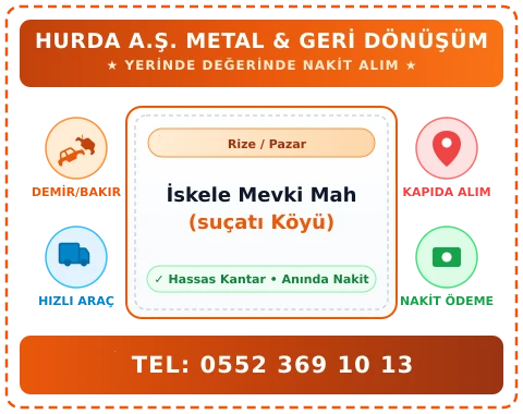 Rize Pazar İskele Mevki Mah (suçatı Köyü) Hurda Alım