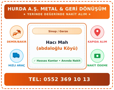 Sinop Gerze Hacı Mah (abdaloğlu Köyü) Hurda Alım