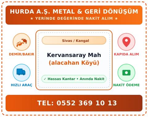 Sivas Kangal Kervansaray Mah (alacahan Köyü) Hurda Alım