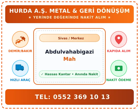 Sivas Merkez Abdulvahabigazi Mah Hurda Alım