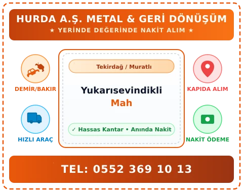 Tekirdağ Muratlı Yukarısevindikli Mah Hurda Alım