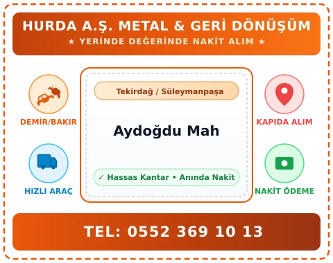 Tekirdağ Süleymanpaşa Aydoğdu Mah Hurda Alım