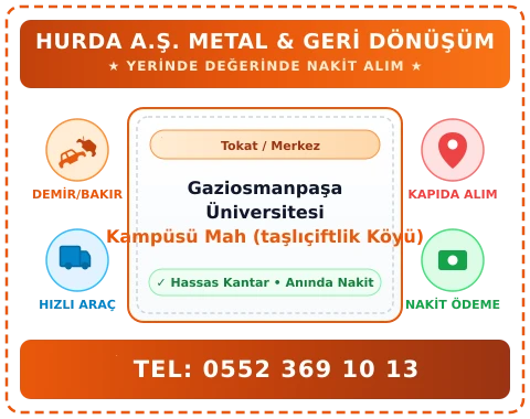 Tokat Merkez Gaziosmanpaşa Üniversitesi Kampüsü Mah (taşlıçiftlik Köyü) Hurda Alım
