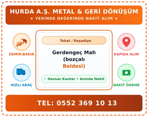 Tokat Reşadiye Gerdengeç Mah (bozçalı Beldesi) Hurda Alım