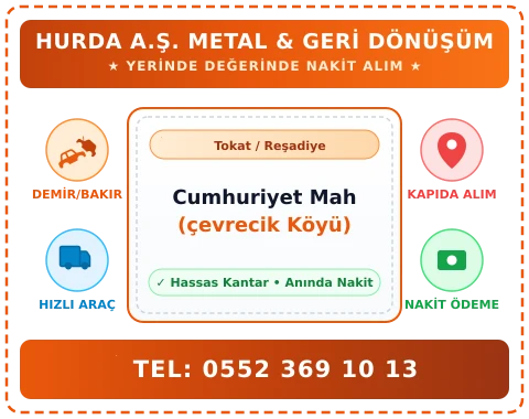 Tokat Reşadiye Cumhuriyet Mah (çevrecik Köyü) Hurda Alım