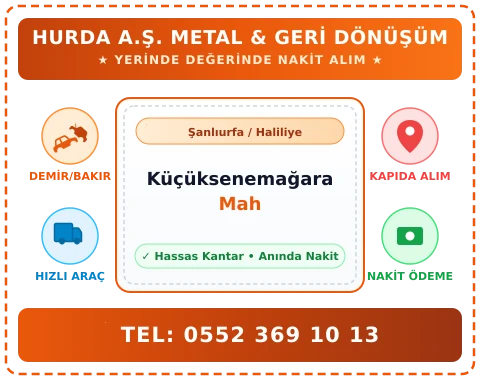 Şanlıurfa Haliliye Küçüksenemağara Mah Hurda Alım