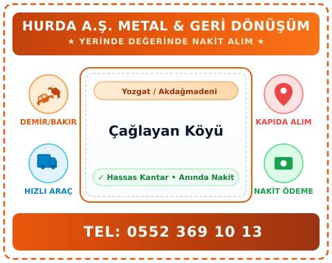 Yozgat Akdağmadeni Çağlayan Köyü Hurda Alım