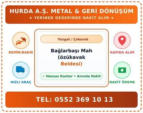 Yozgat Çekerek Bağlarbaşı Mah (özükavak Beldesi) Hurda Alım