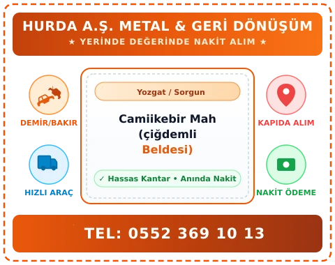 Yozgat Sorgun Camiikebir Mah (çiğdemli Beldesi) Hurda Alım