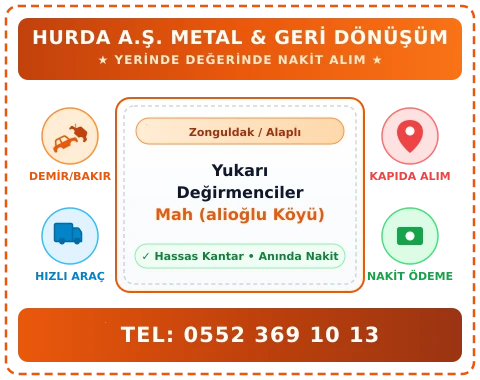 Zonguldak Alaplı Yukarı Değirmenciler Mah (alioğlu Köyü) Hurda Alım