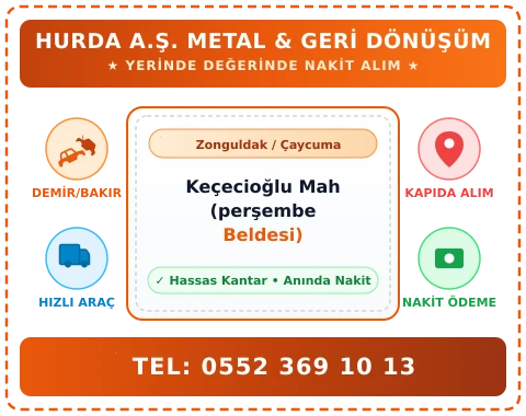 Zonguldak Çaycuma Keçecioğlu Mah (perşembe Beldesi) Hurda Alım