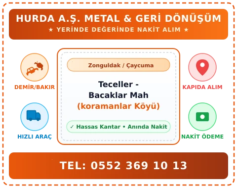 Zonguldak Çaycuma Teceller - Bacaklar Mah (koramanlar Köyü) Hurda Alım