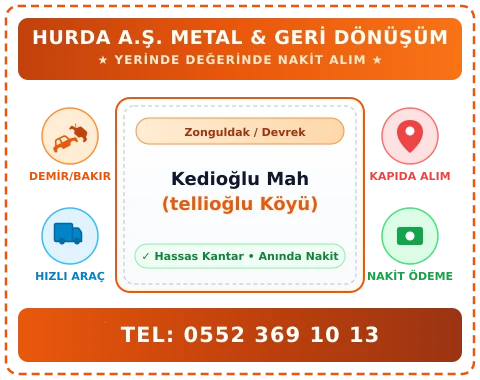 Zonguldak Devrek Kedioğlu Mah (tellioğlu Köyü) Hurda Alım