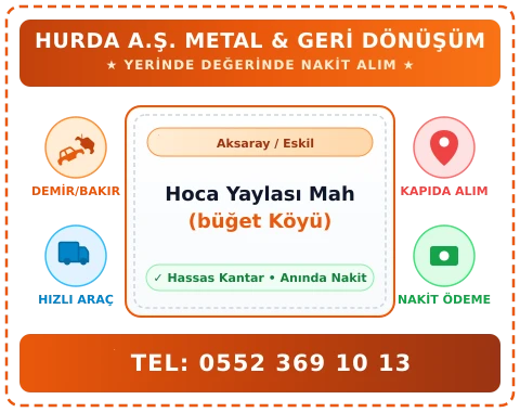 Aksaray Eskil Hoca Yaylası Mah (büğet Köyü) Hurda Alım