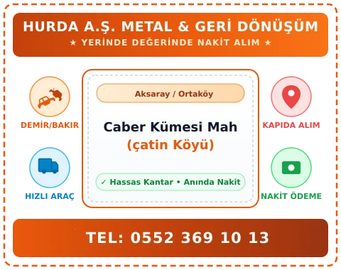 Aksaray Ortaköy Caber Kümesi Mah (çatin Köyü) Hurda Alım