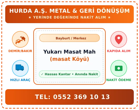 Bayburt Merkez Yukarı Masat Mah (masat Köyü) Hurda Alım