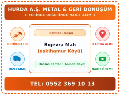 Batman Beşiri Bıgevra Mah (eskihamur Köyü) Hurda Alım