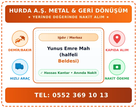Iğdır Merkez Yunus Emre Mah (halfeli Beldesi) Hurda Alım
