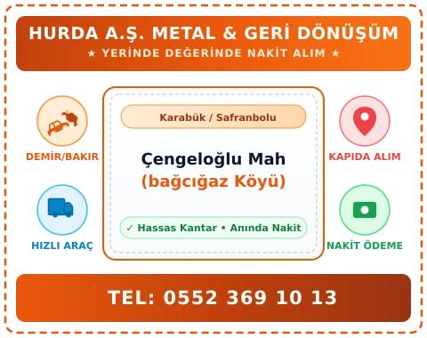 Karabük Safranbolu Çengeloğlu Mah (bağcığaz Köyü) Hurda Alım