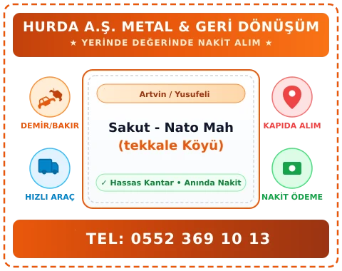 Artvin Yusufeli Sakut - Nato Mah (tekkale Köyü) Hurda Alım