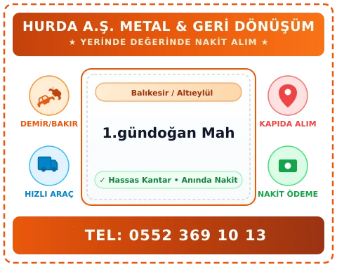 Balıkesir Altıeylül 1.gündoğan Mah Hurda Alım