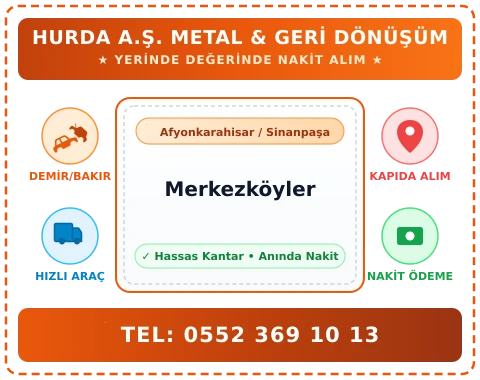 Afyonkarahisar Sinanpaşa Merkezköyler Hurda Alım